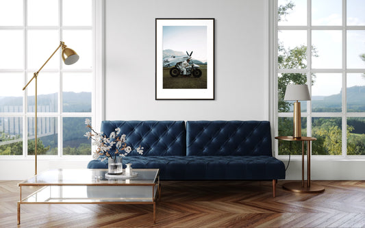 Harley-Davidson Silver Shadow - St. Moritz - Unframed Fine Art Print