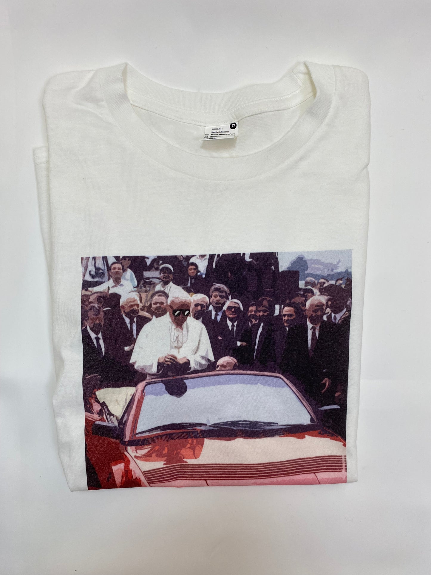 “Ferrari Pope” T-Shirt White