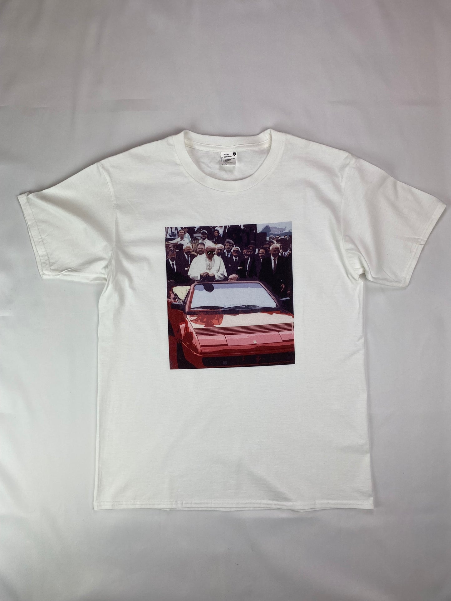 “Ferrari Pope” T-Shirt White