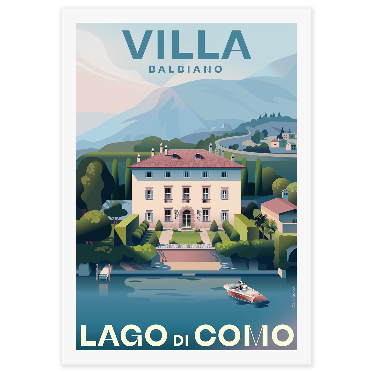 Villa Balbiano at Lago di Como - Print