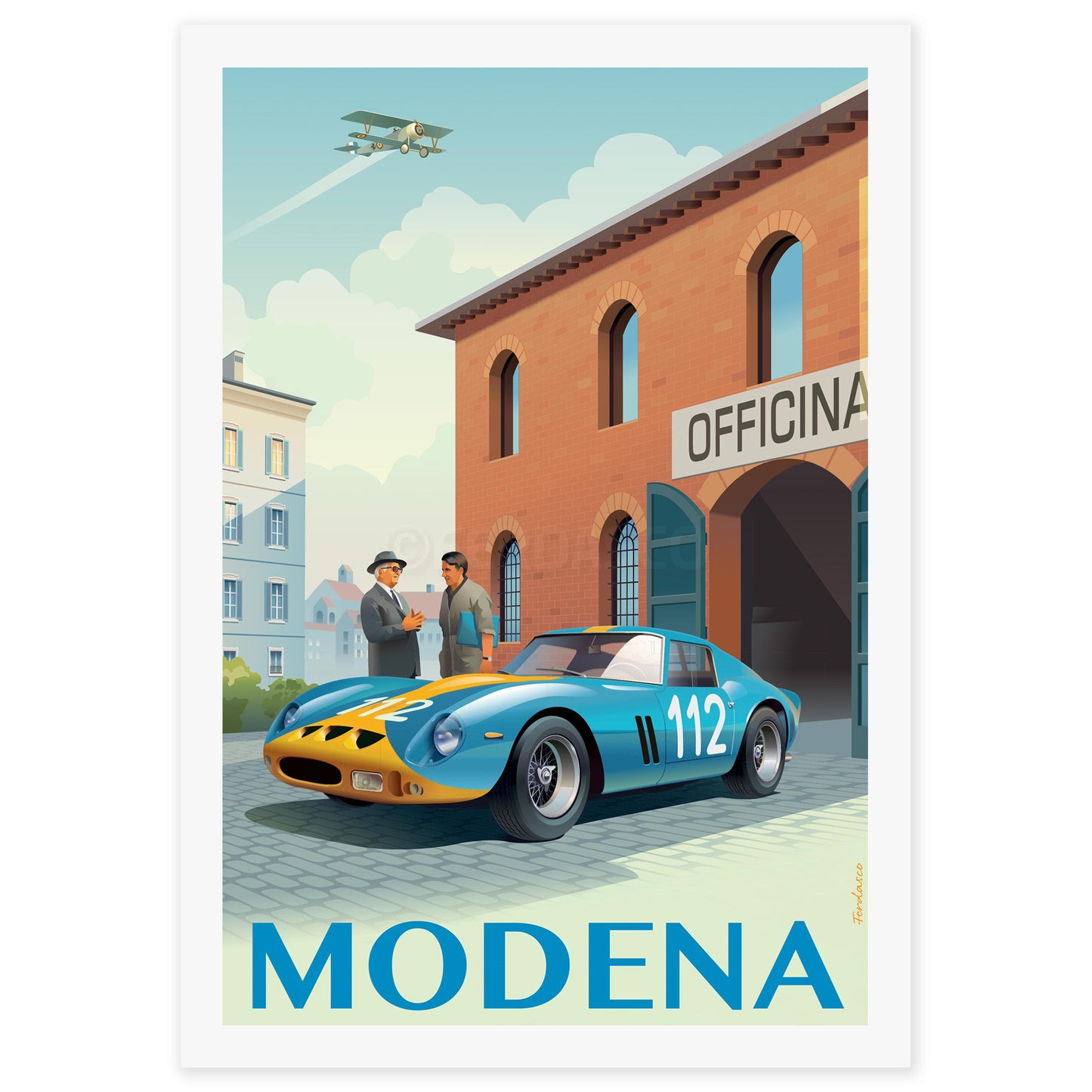 Ferrari 250 GTO at the old factory, Modena - Print